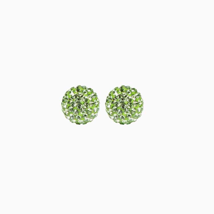 Birthstone Sparkle Ball Stud Earrings