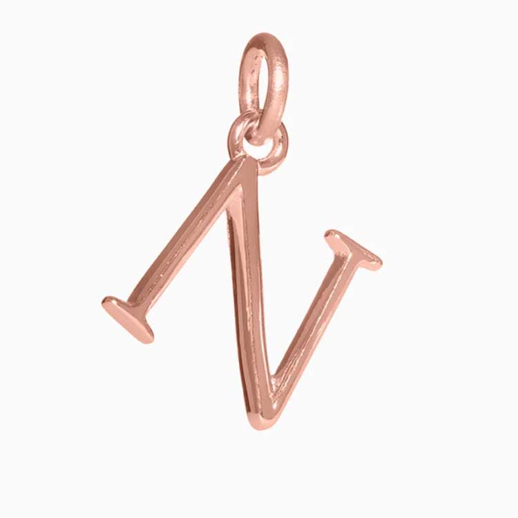 Rose Gold Letter Charm