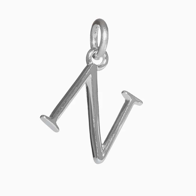 Silver Letter Charm